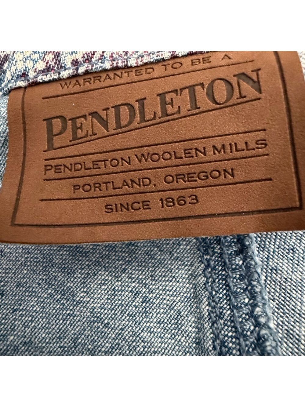 Pendleton Vintage Denim Bandana Print Patchwork Maxi Skirt Size 10 90’s Festival - Picture 7 of 9
